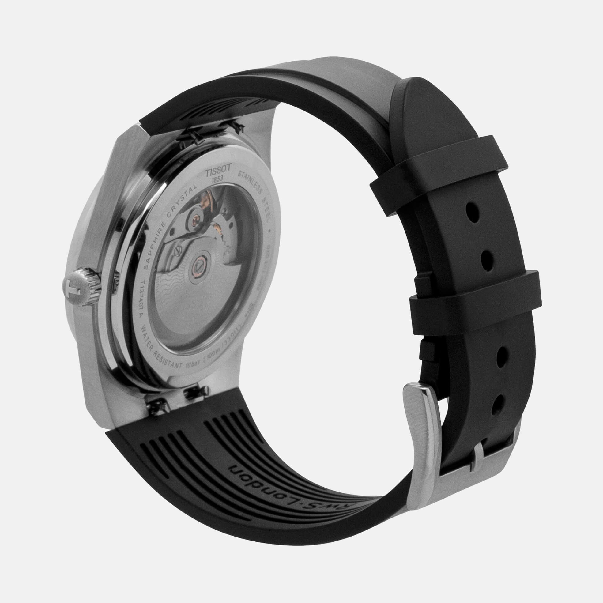 Jet Black FKM Rubber Strap