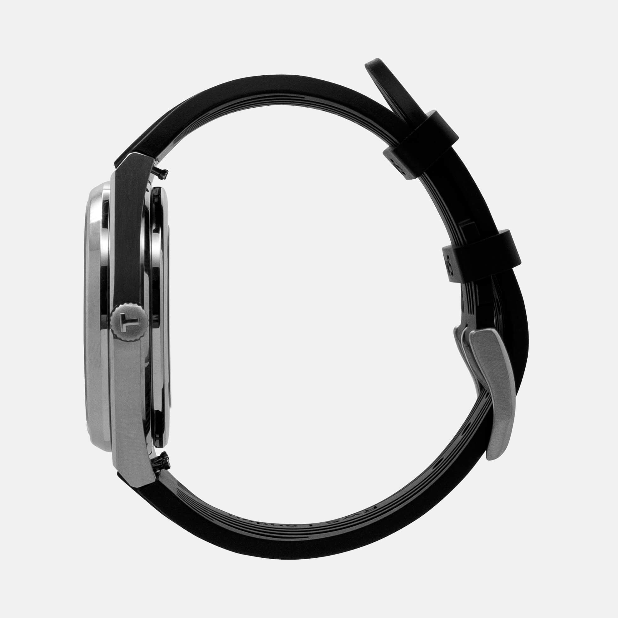 Jet Black FKM Rubber Strap