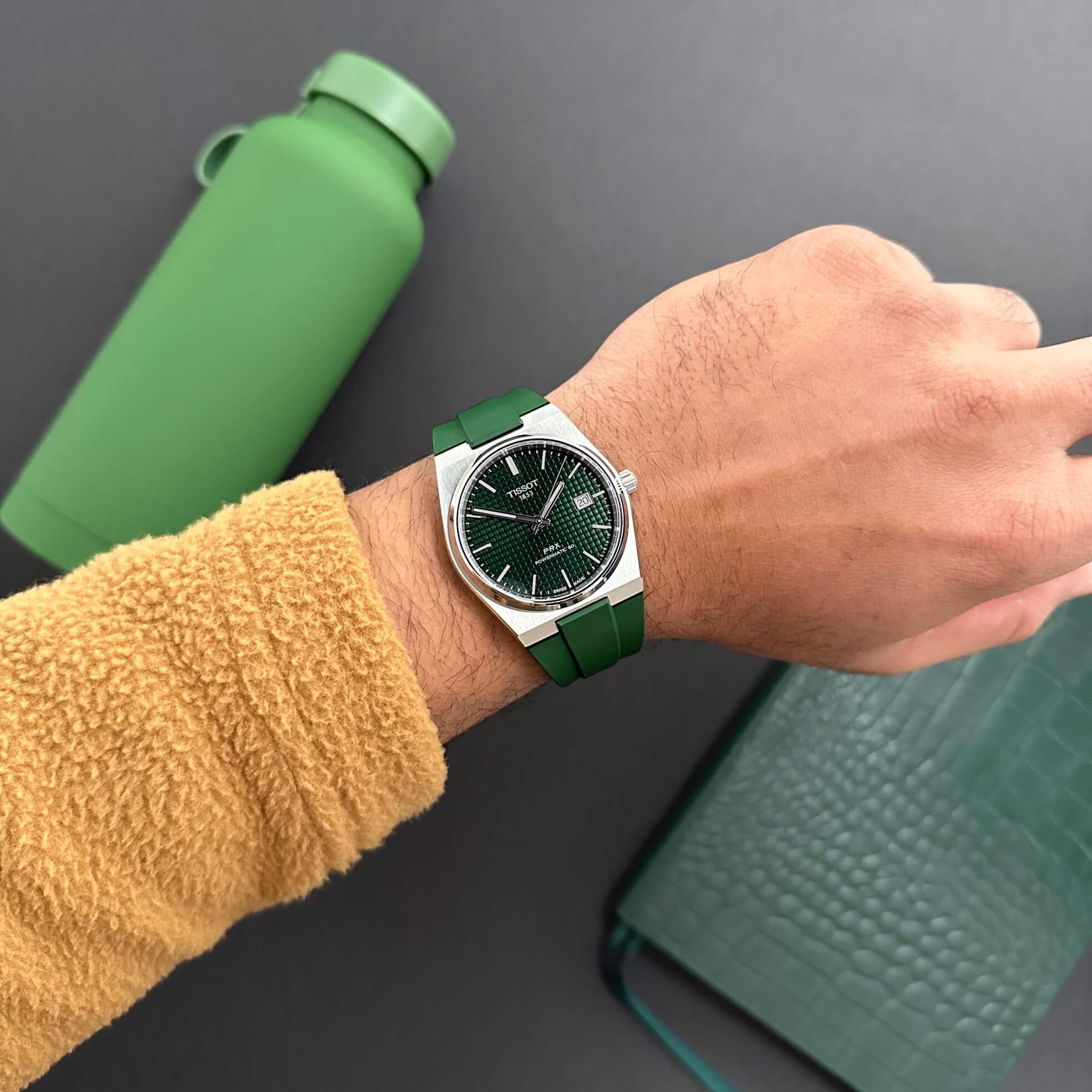 Forest Green FKM Rubber Strap