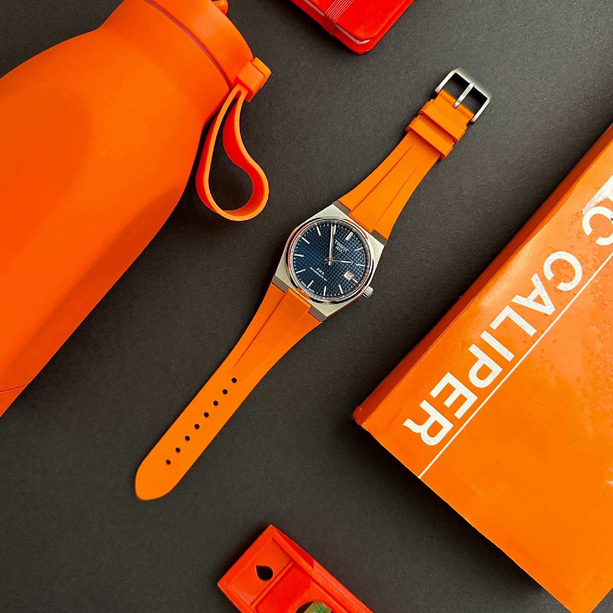 Tangerine Orange FKM Rubber Strap