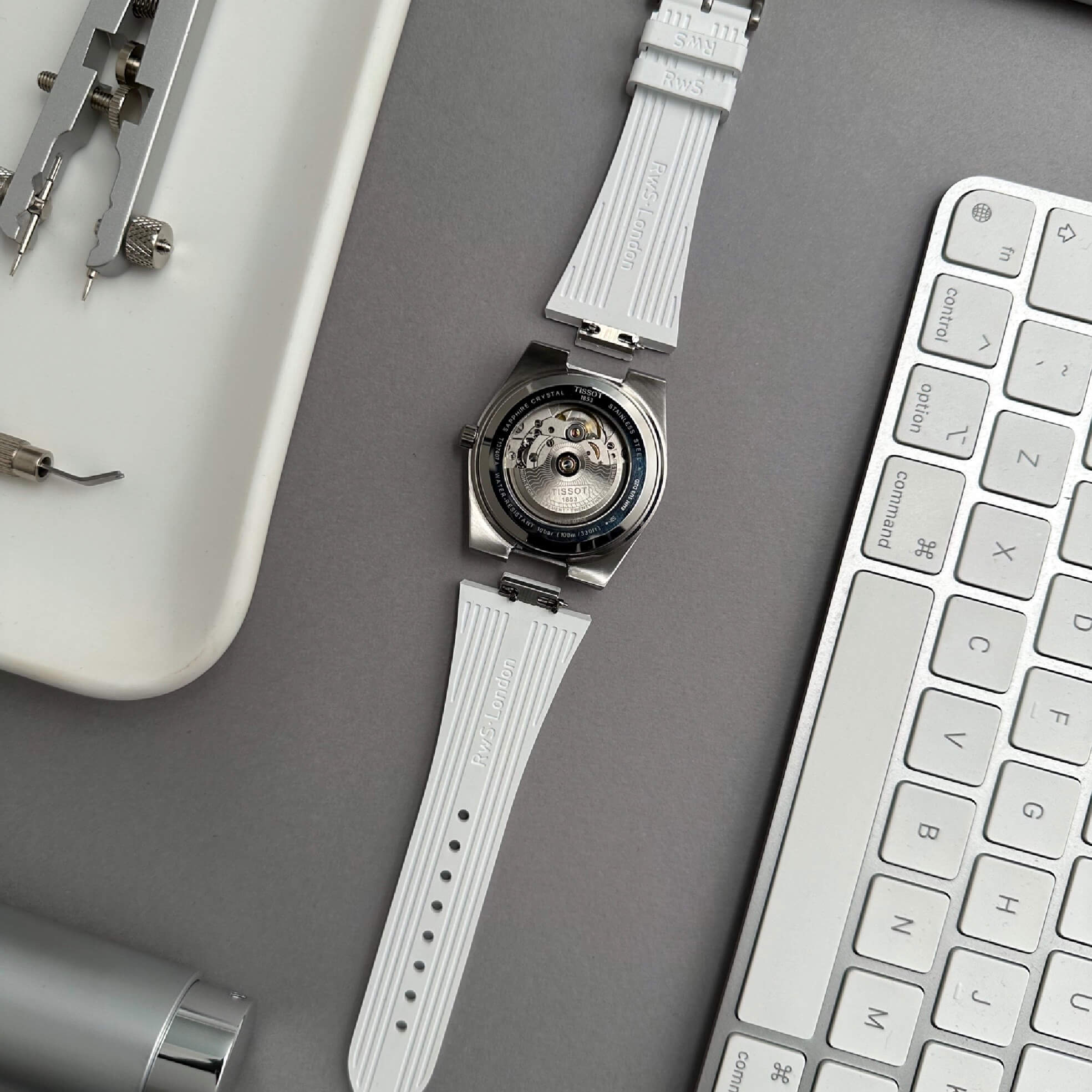 Arctic White FKM Rubber Strap
