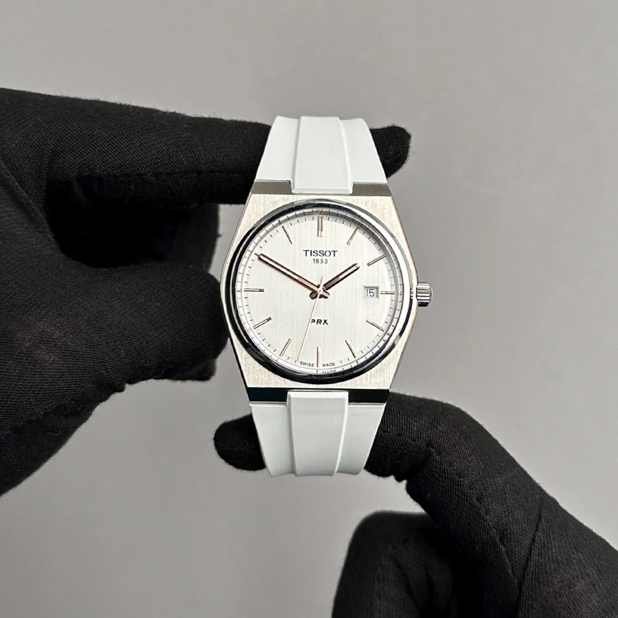 Arctic White FKM Rubber Strap